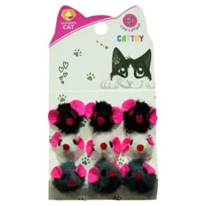 Ratón peludo con cola (Pack 9u.)